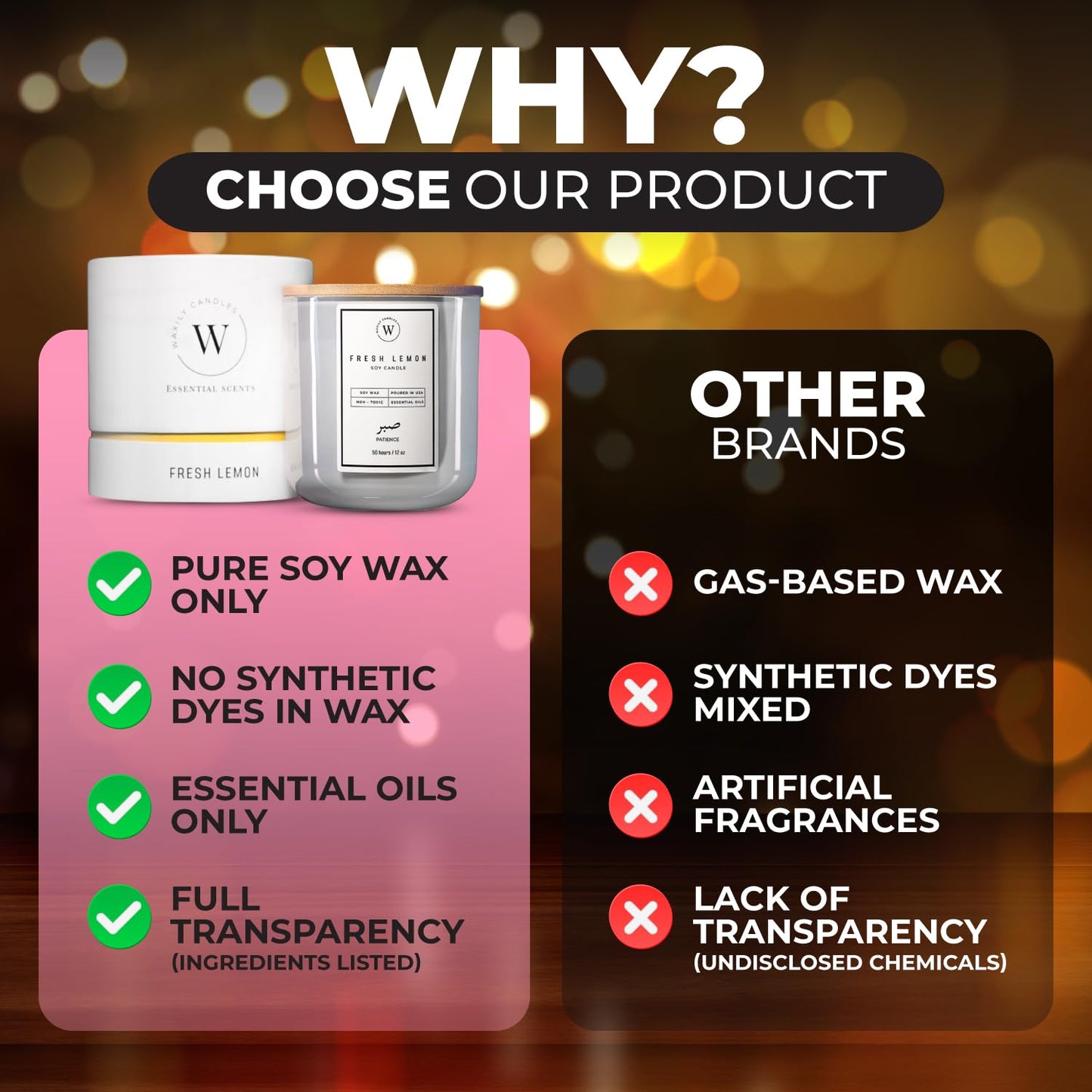 Waxily Lavender Soy Candle | Non Toxic Candles | Aromatherapy, Long Lasting, Glass Essential Oil Candle | Luxury Gift, Sleep Support, Calming Spa, Bedroom, Vegan, Clean Burning, Home Decor | 12oz