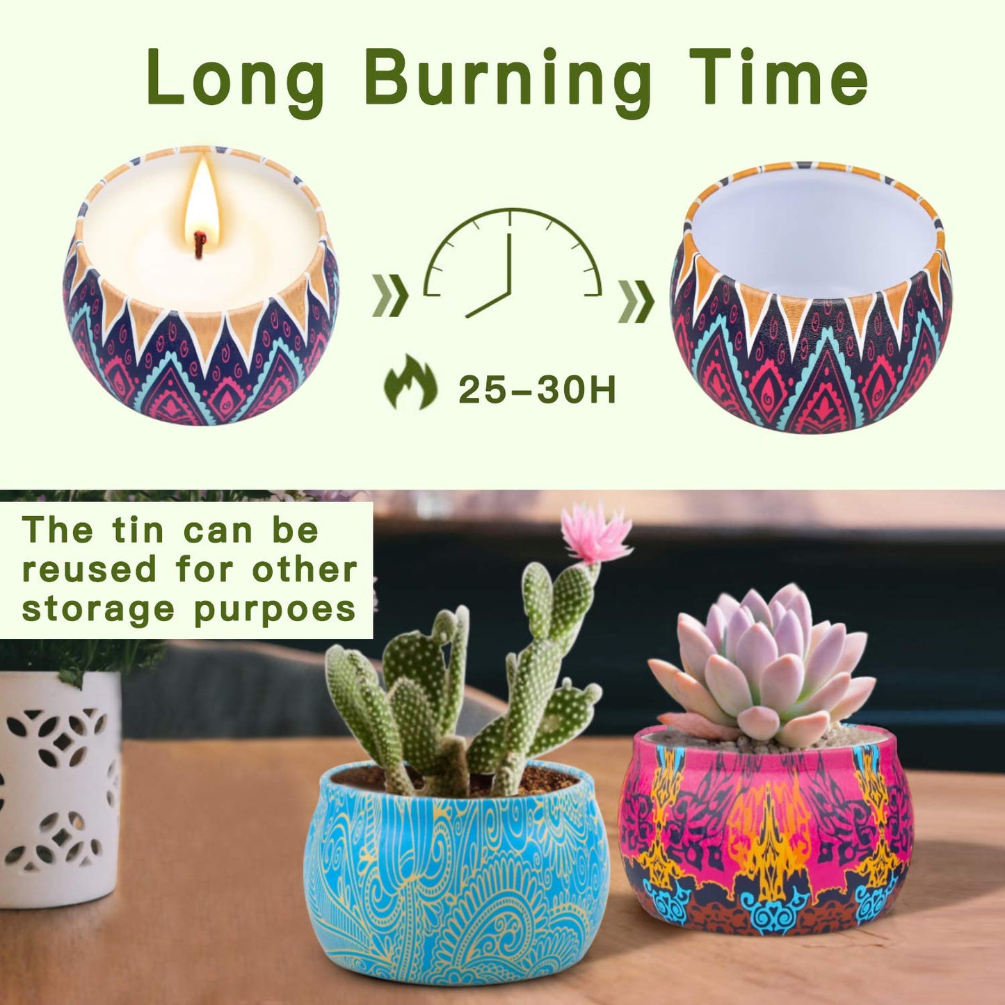 Scented Candles Gifts Set for Women, Aromatherapy Candles for Home Scented, Upgraded Large Tin of Soy Candle Lavender Candle Birthday Gifts for Women Mom Bath Spa Meditation Valentine Gifts Candles