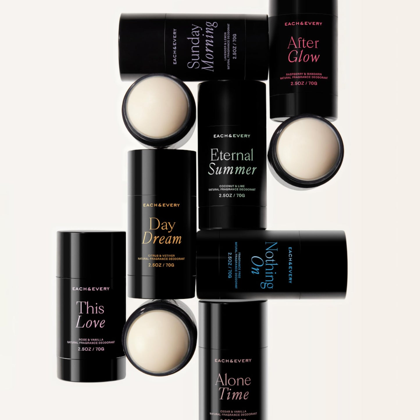 Each & Every Aluminum Free Deodorant for Women & Men, Raspberry & Mandarin - All Natural Deodorant for Sensitive Skin, EWG Verified - Clean, Baking Soda-Free, Plant-Based Fragrance - 2.5oz, 2 Pack