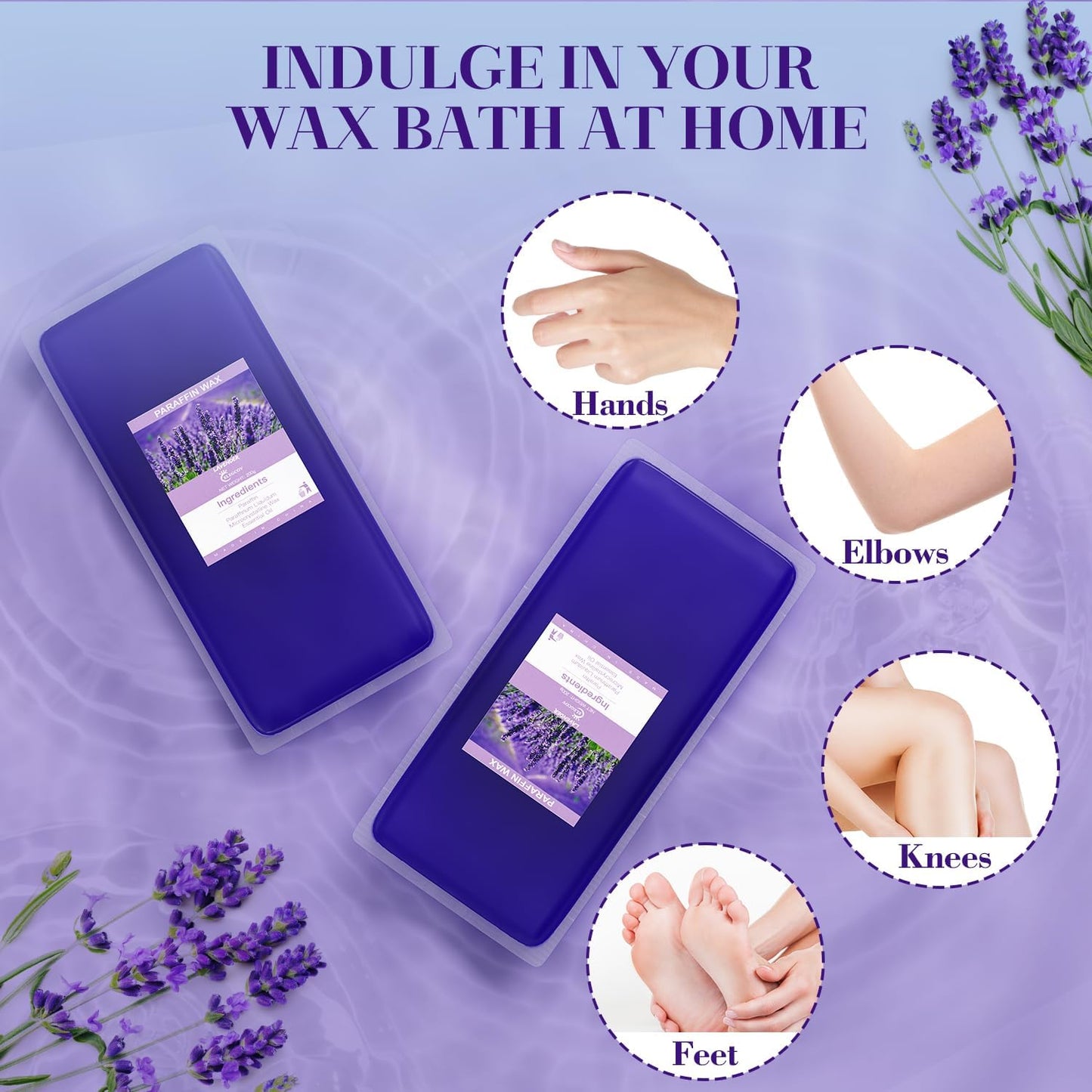 ELEGCOV Paraffin Wax Machine for Hand and Feet, 4500ml Paraffin Warmer with 8 Pack Paraffin Wax Refills, Precision Temperature Control for Reservation Paraffin Wax Bath, Fast Wax Meltdown, Black