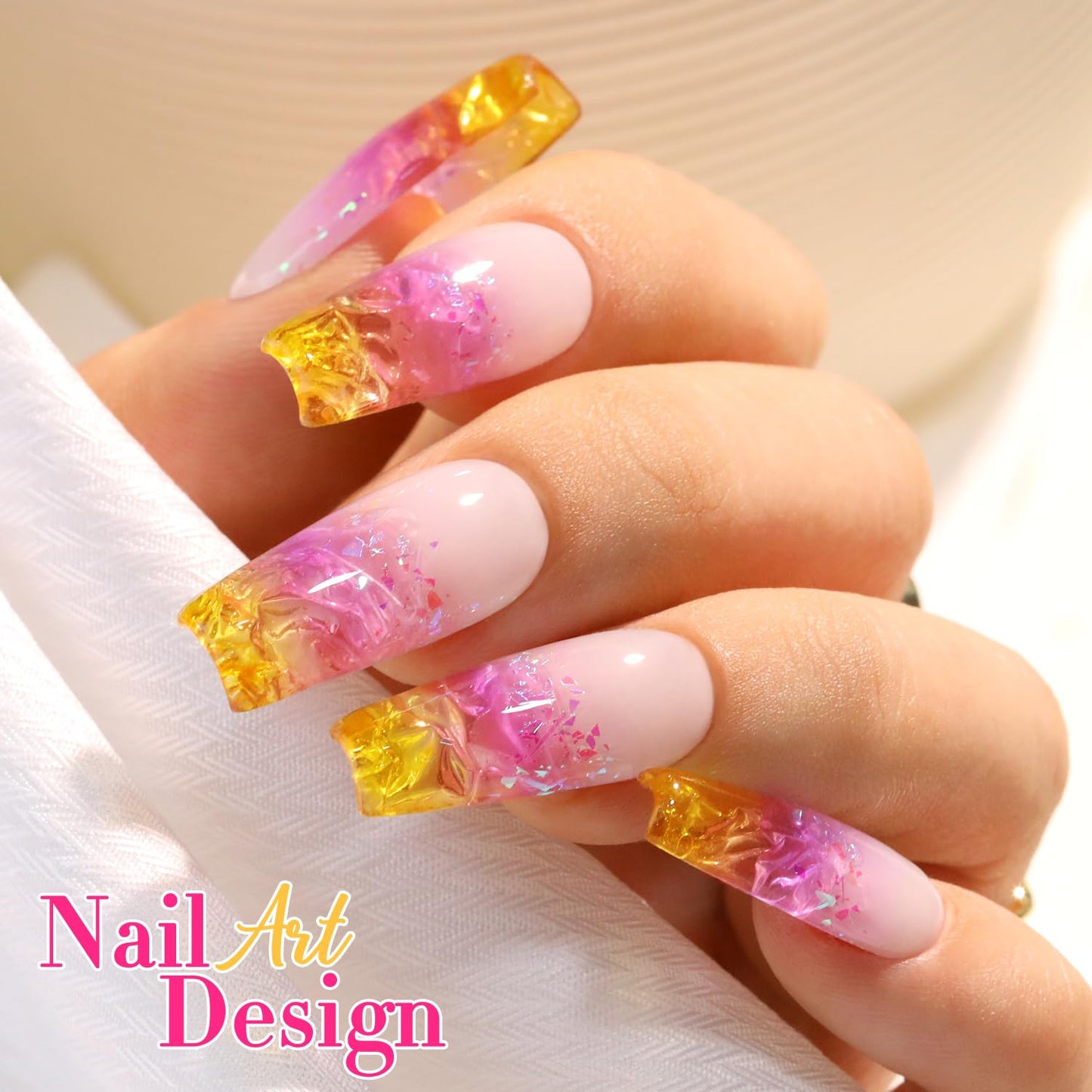 Double Rhythm 6 Pcs 15 ML Gel Polish Set Same Color Same Bottle Soak Off Gel Polish Kit Nail Art Manicure Salon DIY at Home for Women (Jelly Yellow Pink Red Purple Blue-T6-25)