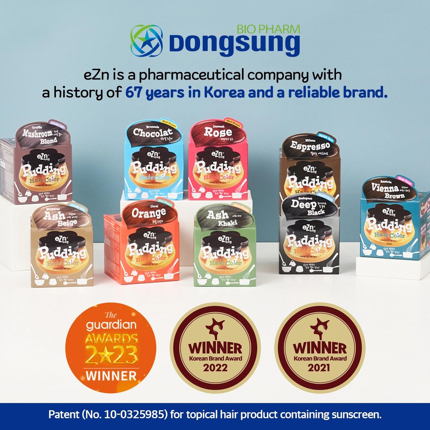 eZn Pudding Hair Dye Ammonia Free Semi-Permanent Self Hair Dye DIY Kit included contain Keratin Made in Korea Beauty (Pink Toner)