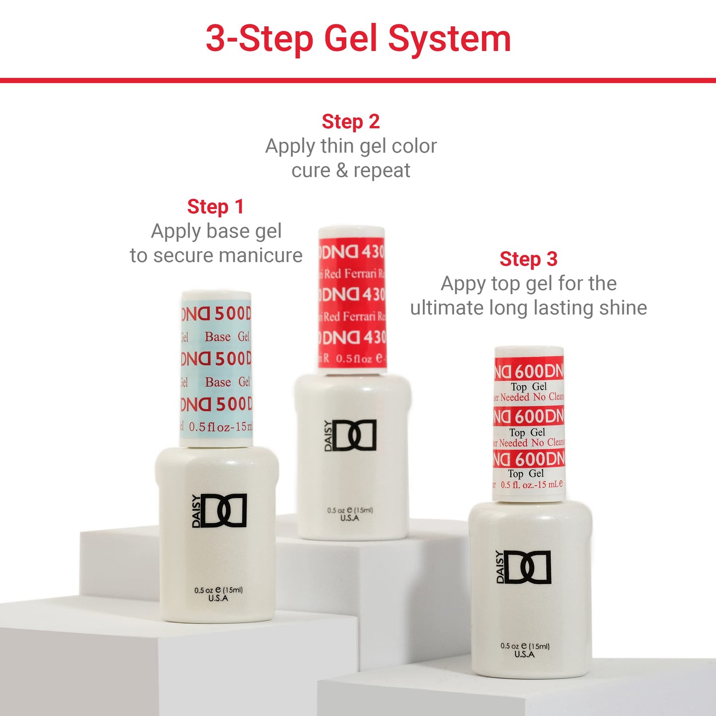 DND Gel Polish Set, Blue Collection, UV Gel Polish and Air Dry Nail Lacquer, Matching Chip-Free Polish Duo, 508 Tropical Teal, 0.5 Fl Oz