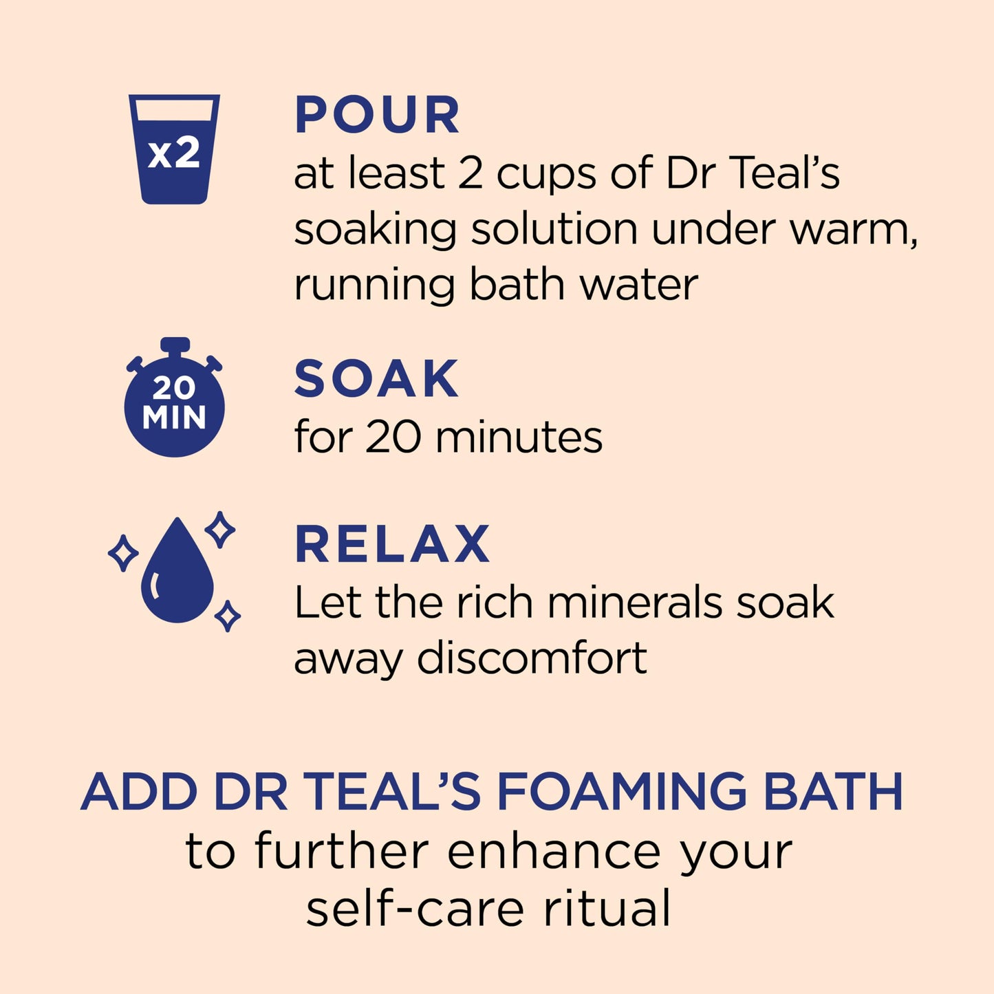 Dr Teal's Salt Soak with Pure Epsom Salt, Glow & Radiance with Vitamin C & Citrus Essential Oils, 3 lbs (Pack of 2)