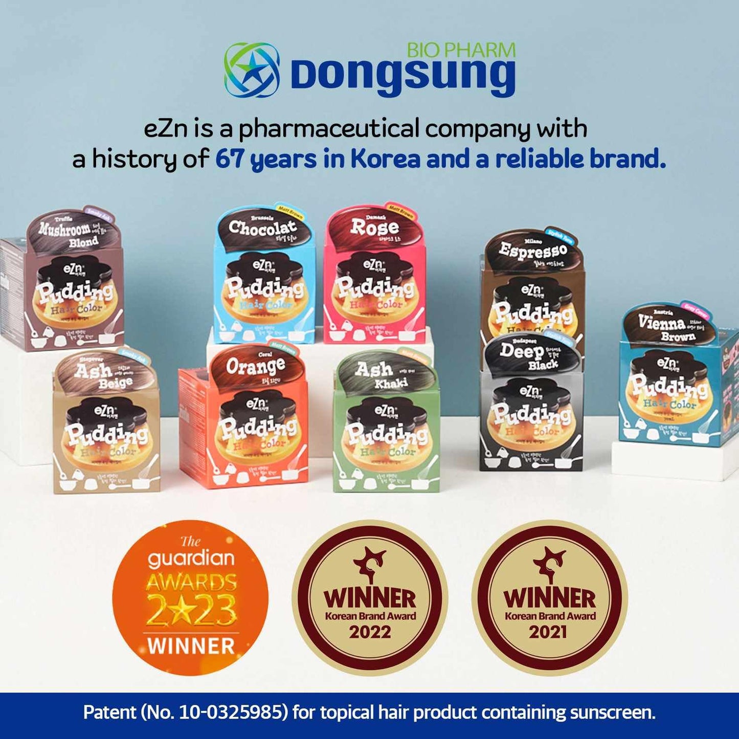 eZn Pudding Hair Dye, Ammonia-Free Semi-Permanent DIY Hair Color Kit with Keratin, Made in Korea, Odorless, Gentle for Sensitive Skin, No Skin Irritation (Ash Khaki, 1 Pack)