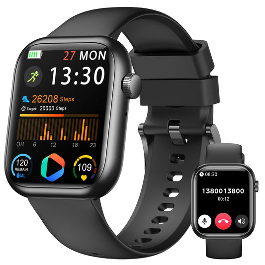Smart Watch for Men Women, 1.83" Fitness Watch (Answer/Make Call), Smartwatch with Heart Rate/Blood Pressure, Sleep Tracker, Pedometer, 120+ Sport Modes,IP68 Waterproof Fitness Tracker for Android IOS