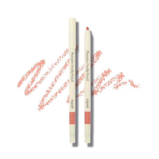 espoir Plumpies Lip Collection OverLip Pencil #Warming Volume │Pencil Type Color Lip Liner with Plumping Effects │ Sharpener Included for Define Lip Lines │ Voluminous Lip Makeup with MLBB Color