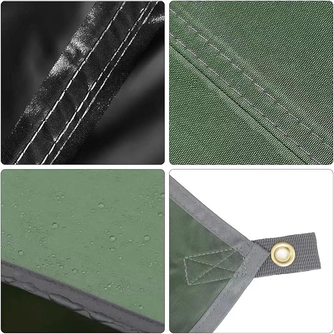 Wind Tour Portable Multifunctional Outdoor Camping Traveling Awning Backpacking Tarp Sunshade Lightweight UV Protection and PU 3000mm Waterproof Rain Fly Tarp Shelter (177×236 inches)