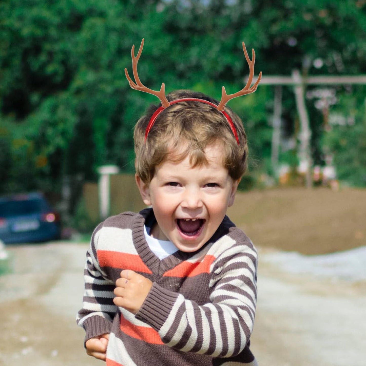 SAFIGLE Headband, 4 Pair Plastic Deer Antlers DIY Imitation Reindeer Antlers Headband for Cosplay, Christmas, Party Decorations, Unisex, Hand Wash Only