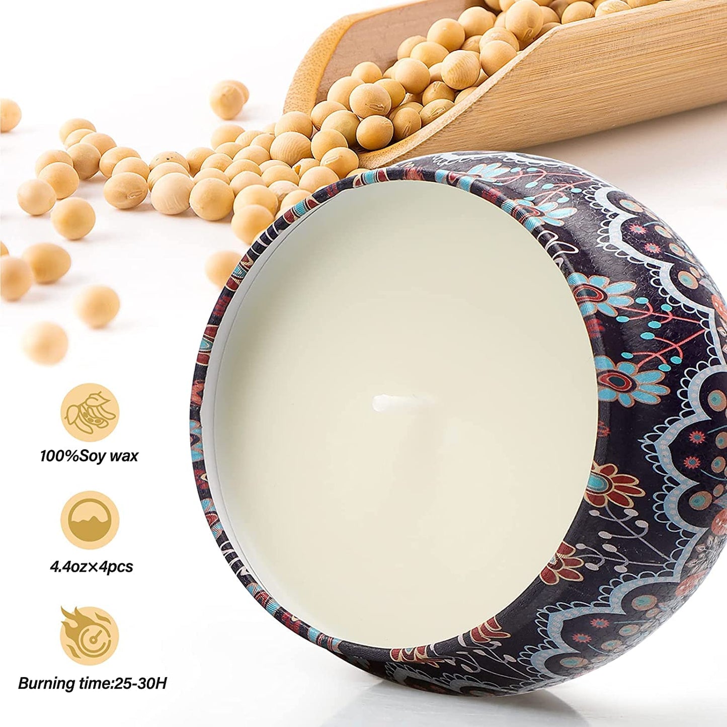 Scented Candles Gift Set, Candles Gifts for Women, 4 Pack 4.4 oz Aromatherapy Candles, Stocking Stuffers for Women, Stress Relief Gifts for Girlfriend, Teacher, Mom, Anniversary, Birthday, Christmas