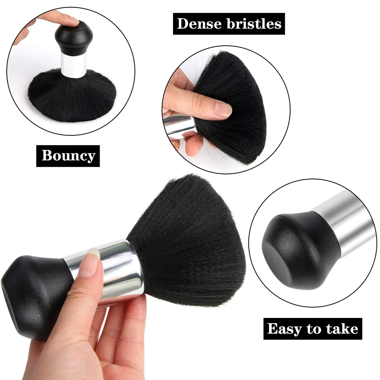 FEBSNOW Professional Hair Cutting Cape with Neck Duster Brush, Salon Barber Cape, Hair Cutting Accessories (Stripe)…