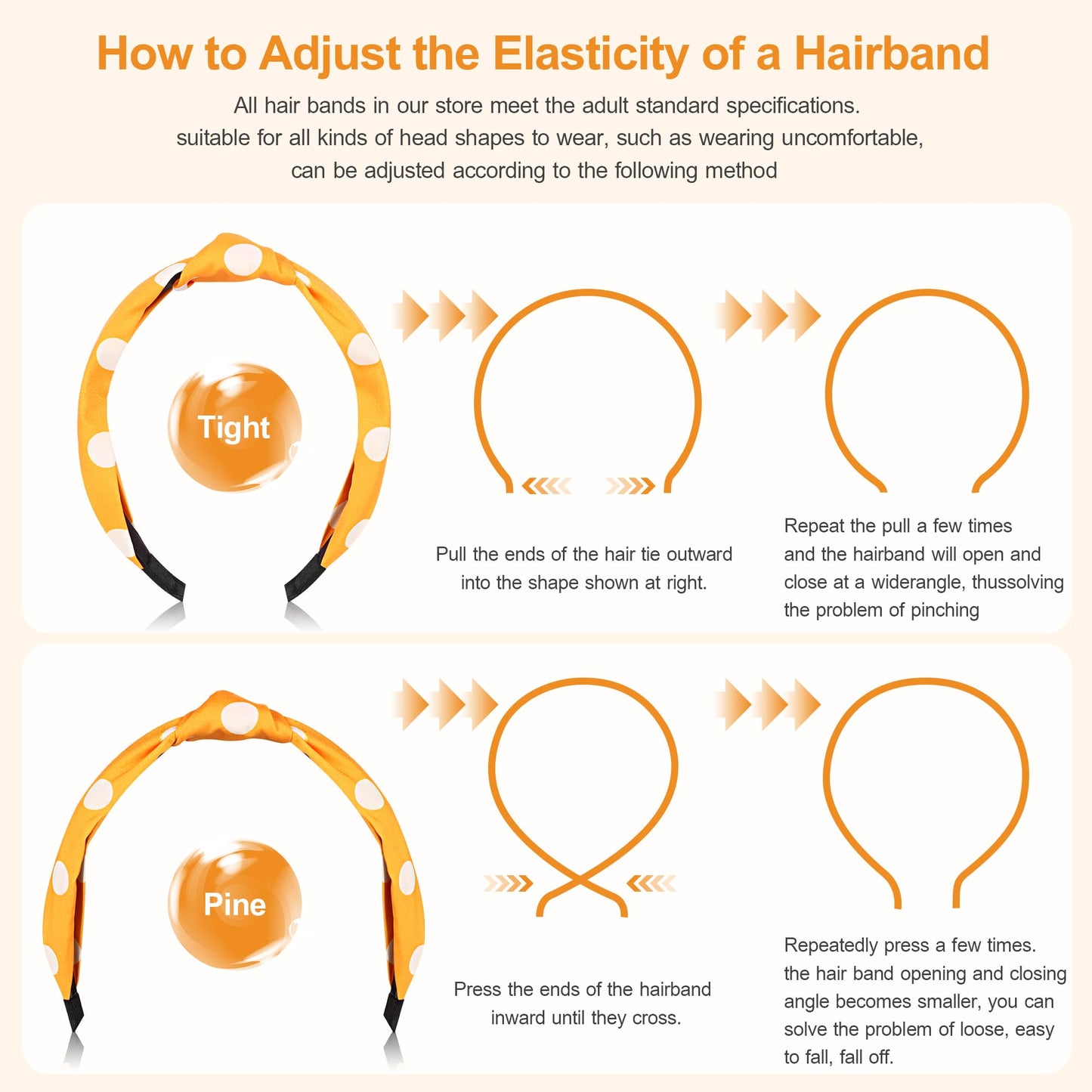 DiyJibb Headbands for Women Girls - 6PCS Stylish Top Knotted Headbands - Knotted Headband for Women - Head Bands Wide Hairband Hair Accessories