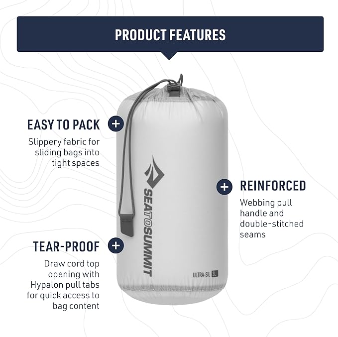 Sea to Summit Ultra-SIL Stuff Sack, Ultralight Outdoor and Travel Storage