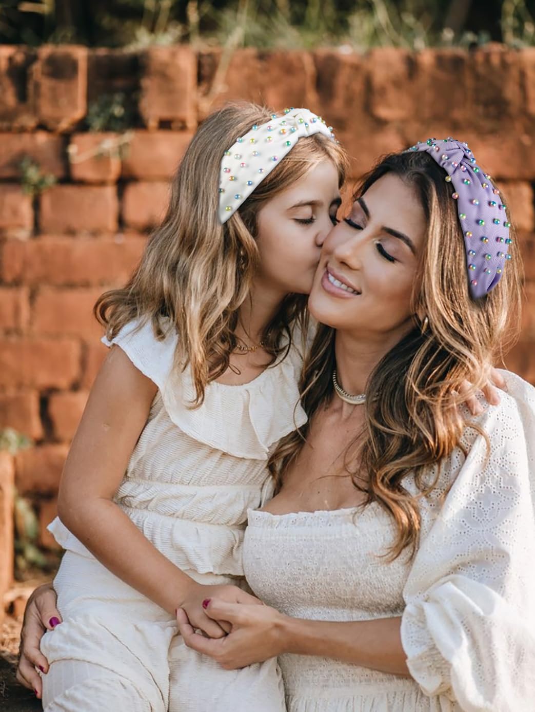 Easter Headbands for Women Girls - 4PCS Knotted Headbands for Women Trendy - Top Knot Pearl Head Band for Women’s Hair - Fashion Headband Wide Hair Bands Accessories