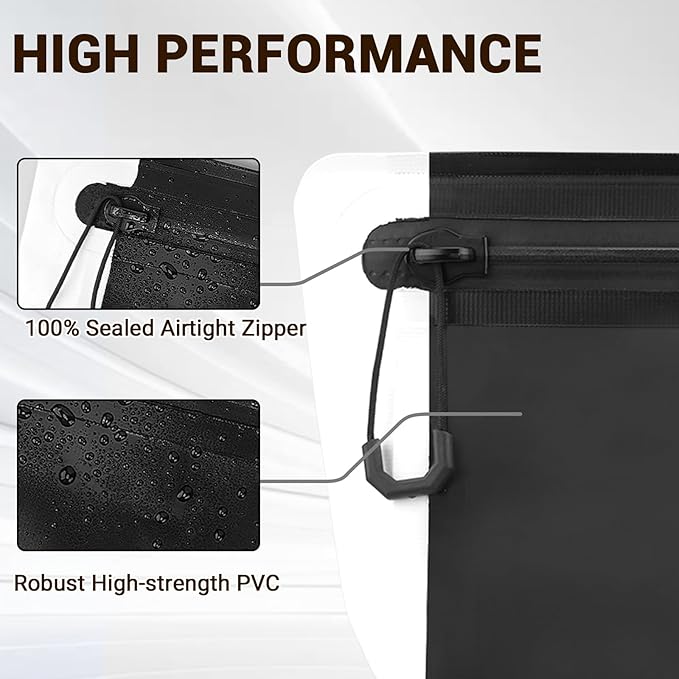 Waterproof Bag, Waterproof Shoulder Bag, Airtight Dry bag, Floating Waterproof Pouch with Adjustable Strap, Waterproof Bag for Kayaking, Swimming, Snorkeling, Boating