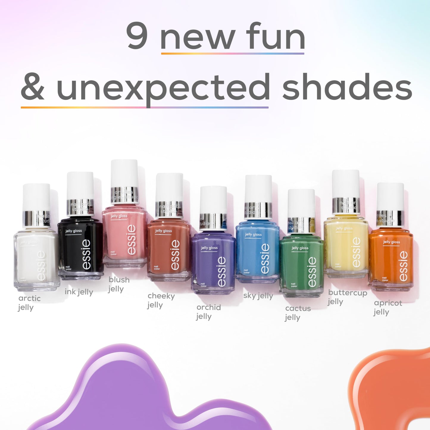 essie Nail Art Studio Jelly Gloss Polish, Vegan, Sheer Yellow Nail Polish, Buttercup Jelly, 0.46 Fl Oz