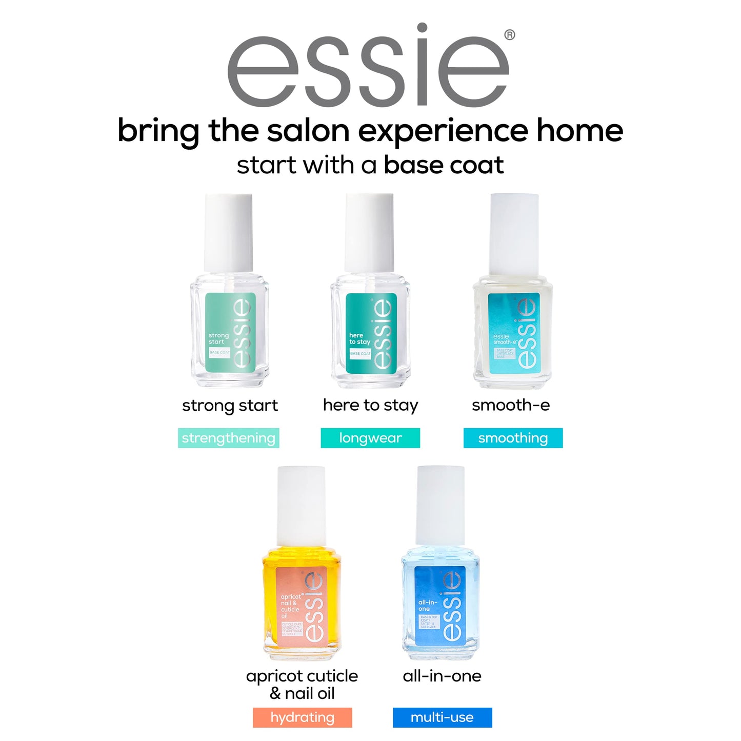 essie Nail Care, 8-Free Vegan, Gel Setter Top Coat, gel-like finish nail polish, 0.46 fl oz