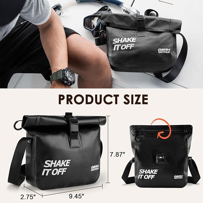 Waterproof Bag, Waterproof Shoulder Bag, Airtight Dry bag, Floating Waterproof Pouch with Adjustable Strap, Waterproof Bag for Kayaking, Swimming, Snorkeling, Boating