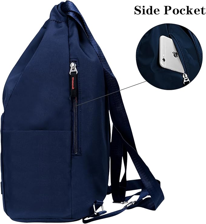 ZOORON Drawstring Gym Backpack Bag for Men & Women,Sport Gym Sack Mini Travel Daypack