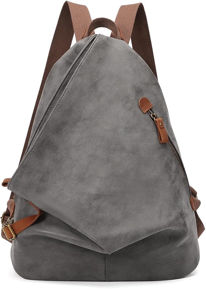 KL928 PU Leather Vintage Backpack – Large Casual Daypack Outdoor Travel Rucksack Hiking Backpacks