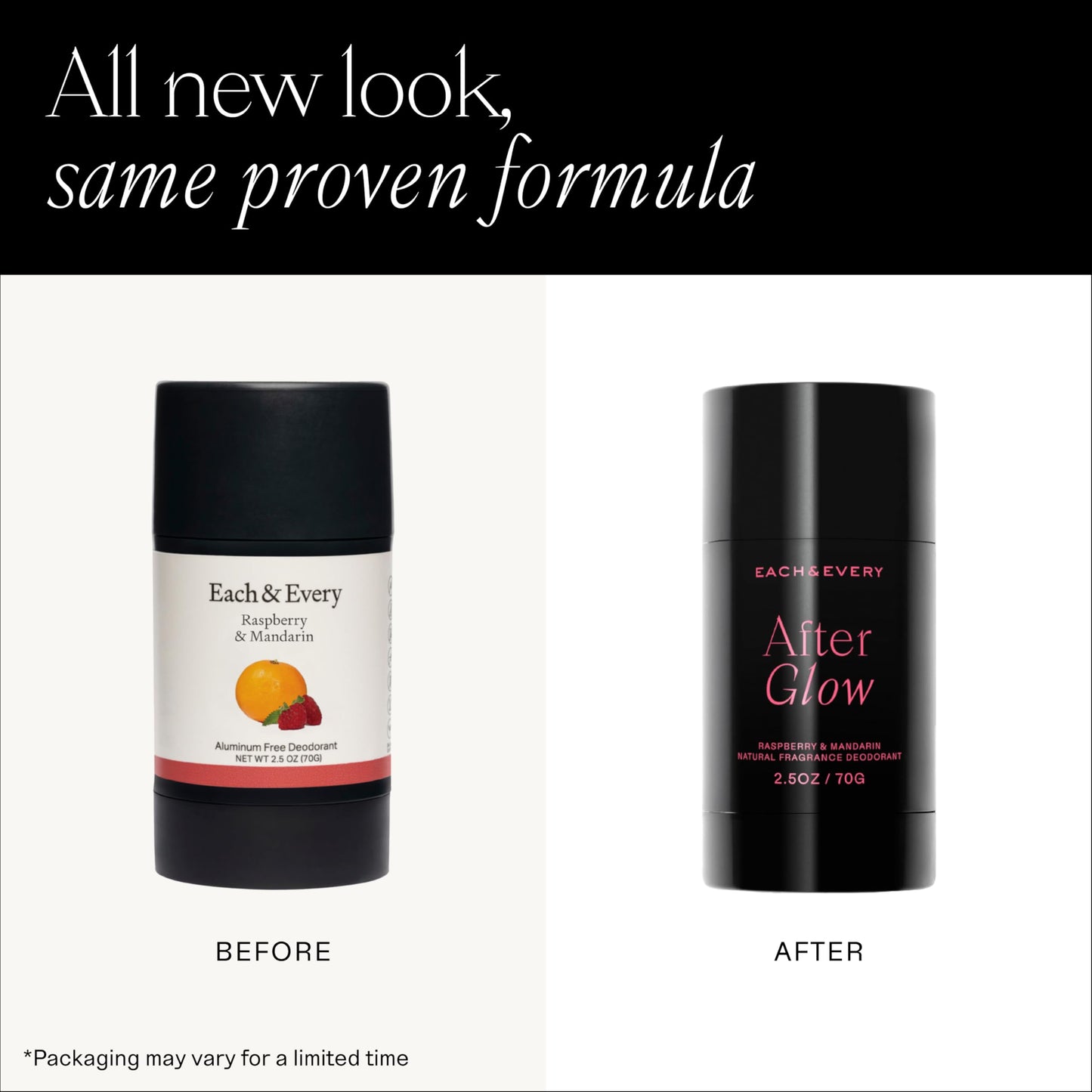 Each & Every Aluminum Free Deodorant for Women & Men, Raspberry & Mandarin - All Natural Deodorant for Sensitive Skin, EWG Verified - Clean, Baking Soda-Free, Plant-Based Fragrance - 2.5oz, 2 Pack