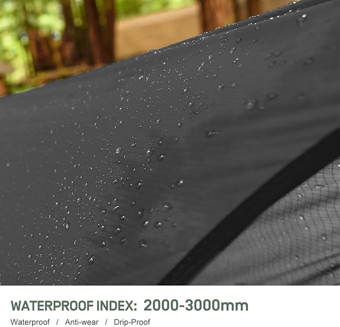 Waterproof Camping Tarp - 5 in 1 Multifunctional Hammock Tarp, UV Protection and PU 3000mm Waterproof Rain Fly for Tent, Backpack, Survival, Footprints, Beach - Lightweight Ripstop Compact