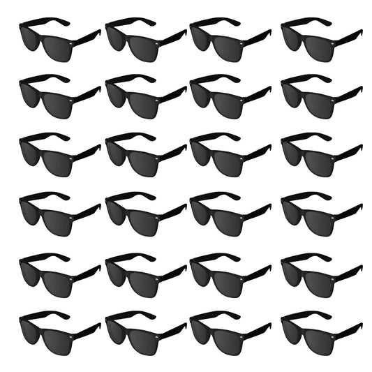 Super Z Outlet Plastic Vintage Retro Style Sunglasses Classic Shades Eyewear Party Favors (24, Black)