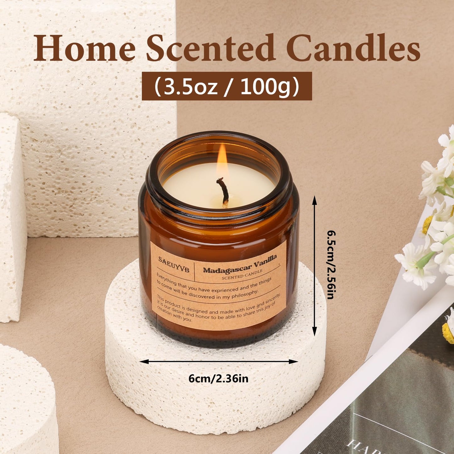 12 Pack Candles for Home Scented,Scented Candles Gift Set for Women,Natural Soy Wax Amber Jar Candle Set for Men,Aromatherapy Candle for Birthday,Mother's Day,Father's Day,Anniversary