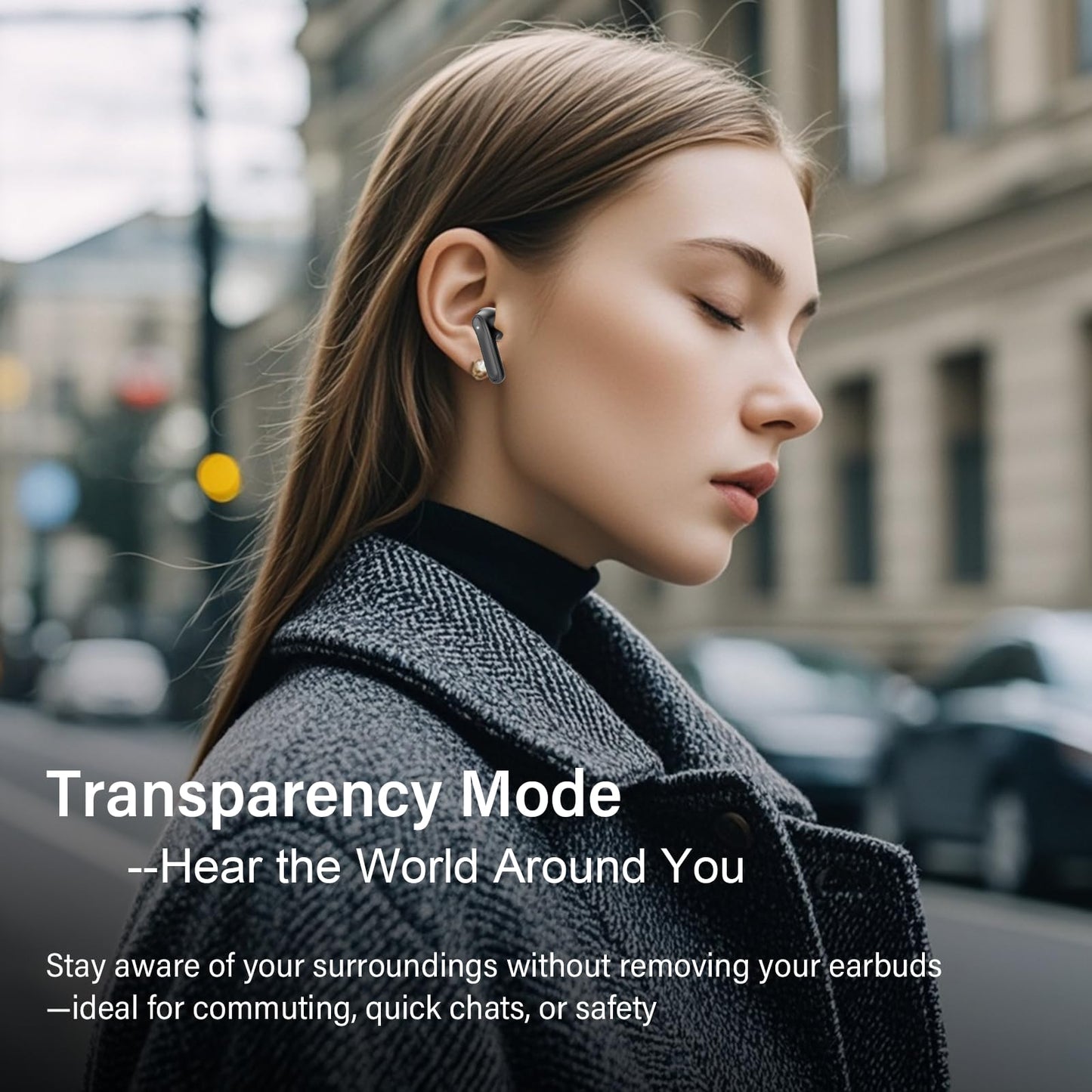 Hybrid Active Noise Canceling Wireless Earbuds, 6 Mics ENC Clear Call Ear Buds, Hi-Res Audio Deep Bass Bluetooth 5.4 Headphones, 49H Playtime, IP7, 8 EQ Modes, Wireless Charging, Multipoint Connection