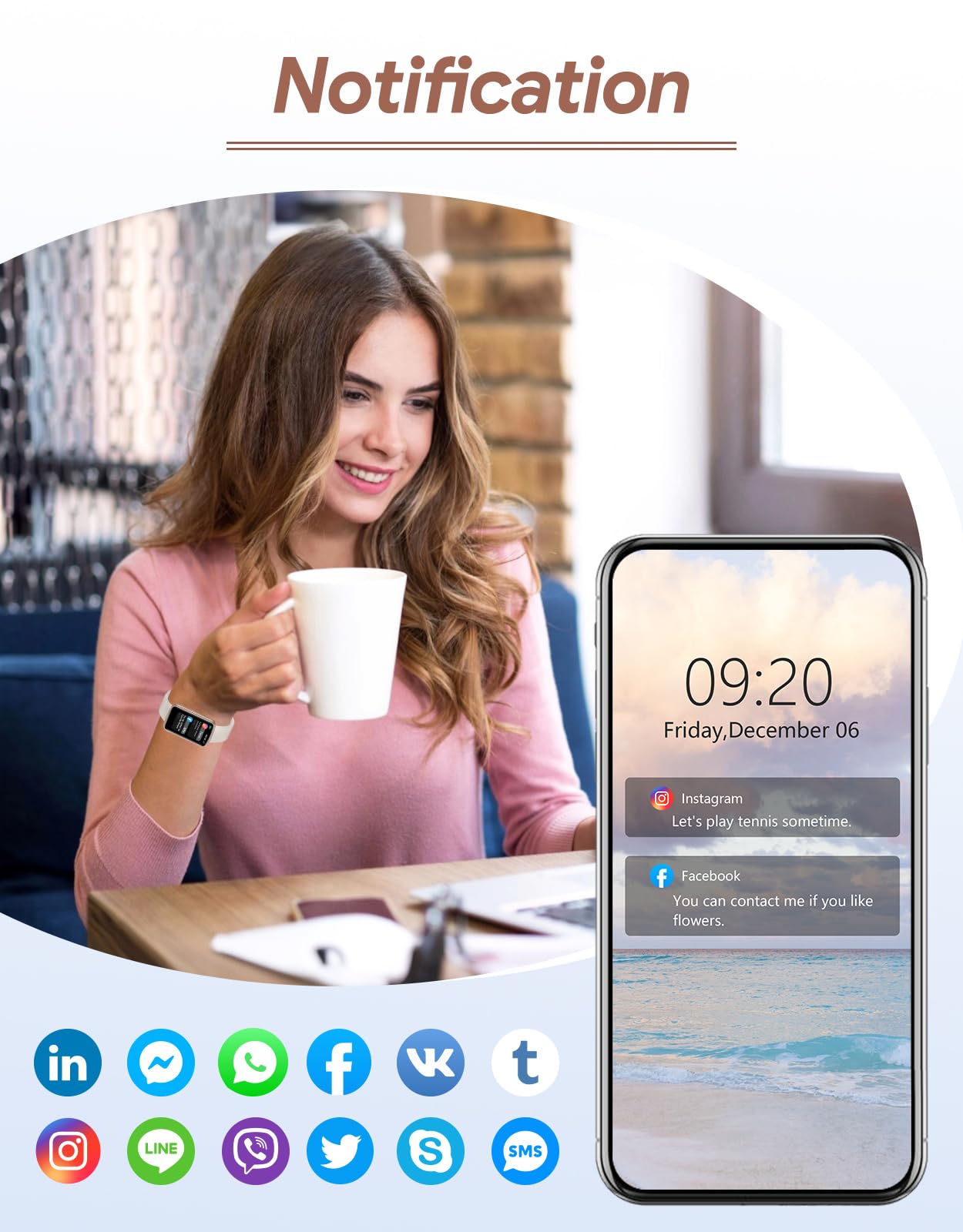 RUIMEN Fitness Tracker, Fitness Watches for Women Men with Heart Rate Monitor Blood Oxygen Sleep Tracker Pedometer, 1.47" Smart Watch Step Calorie Counter for Android iOS IP68 Waterproof (Starlight)