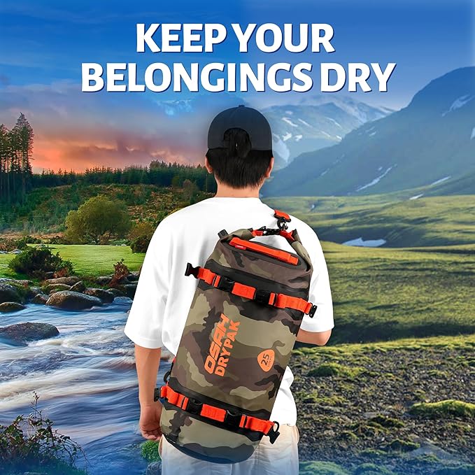 Waterproof Dry Bag - Motorcycle Luggage Tail Bag with Straps for Back Seat, Roll Top Lightweight Waterproof Backpack Sack for Travel, Swimming, Boating, Kayaking, Camping and Beach