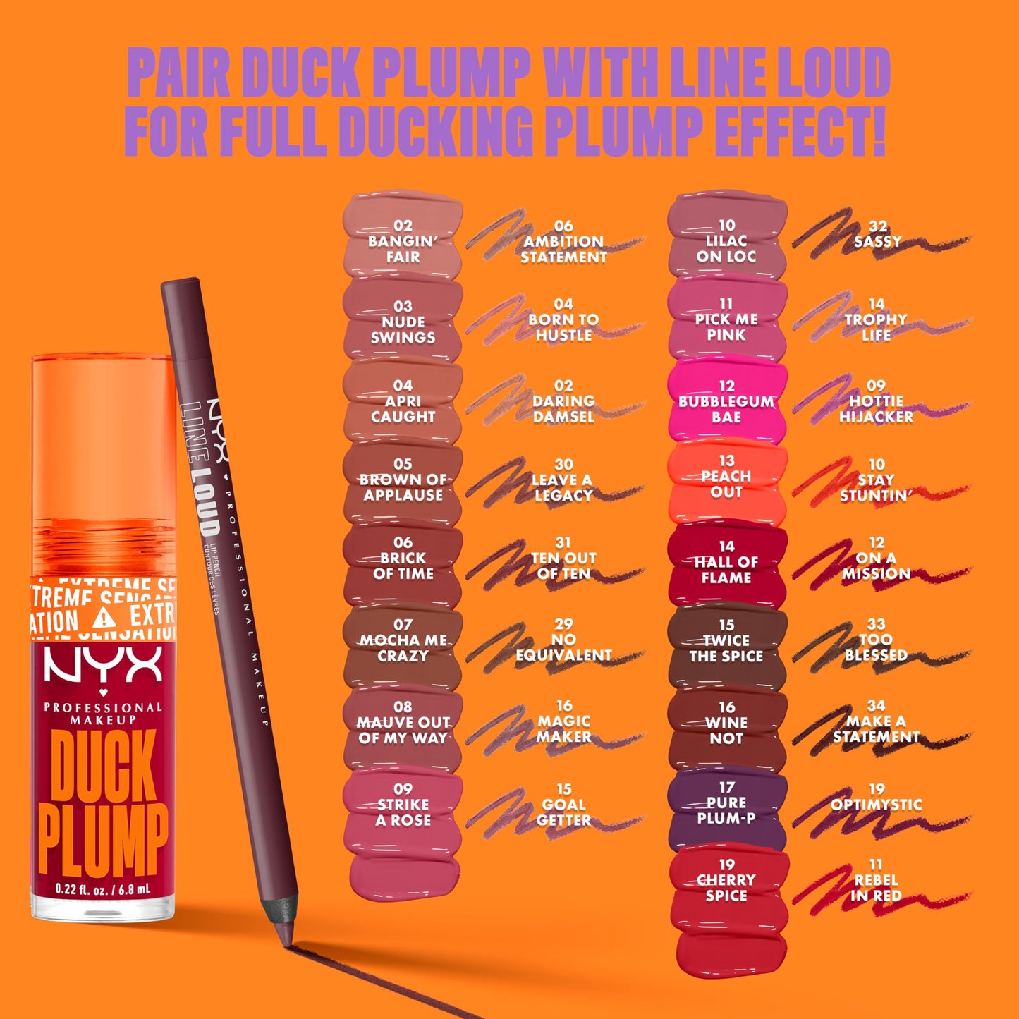 NYX PROFESSIONAL MAKEUP Duck Plump High Pigment Lip Gloss, Lip Plumper Gloss with Spicy Ginger - Mauve Out Of My Way