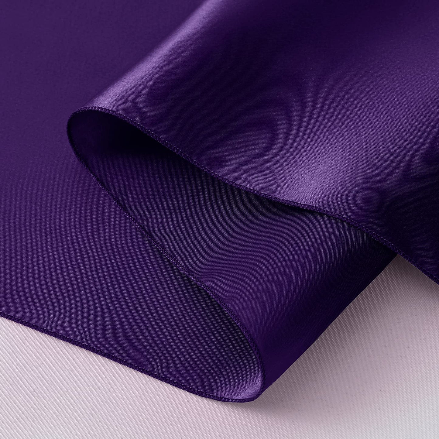Horbaunal 12 Pack Purple Satin Table Runner 12 x 108 Inch, Smooth Table Runners for Wedding Banquets Birthday Party