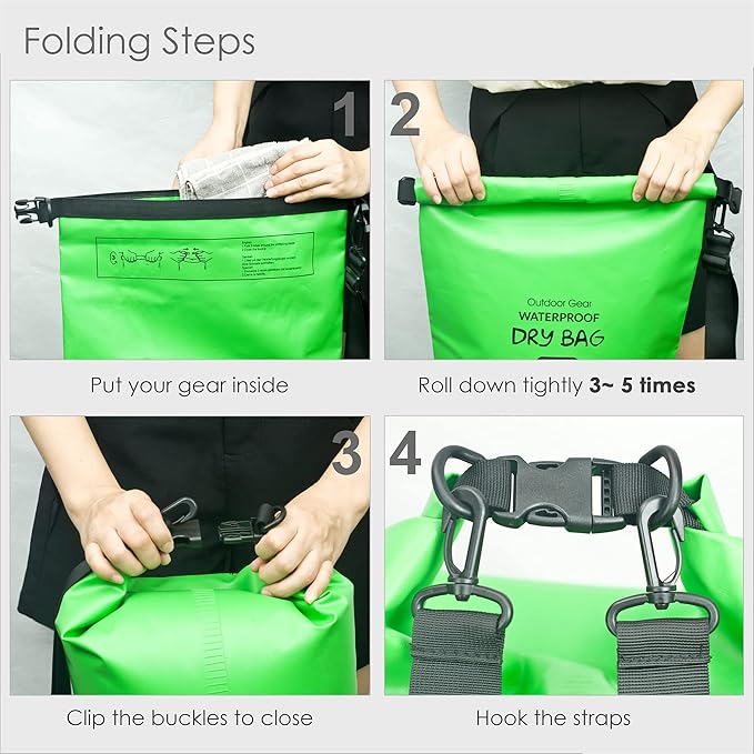 Waterproof Dry Bag Backpack 5L/10L/20L/30L/40L, Roll Top Floating Waterproof Storage Bags for Kayaking, Boating, Swimming, Hiking, Camping and Fishing