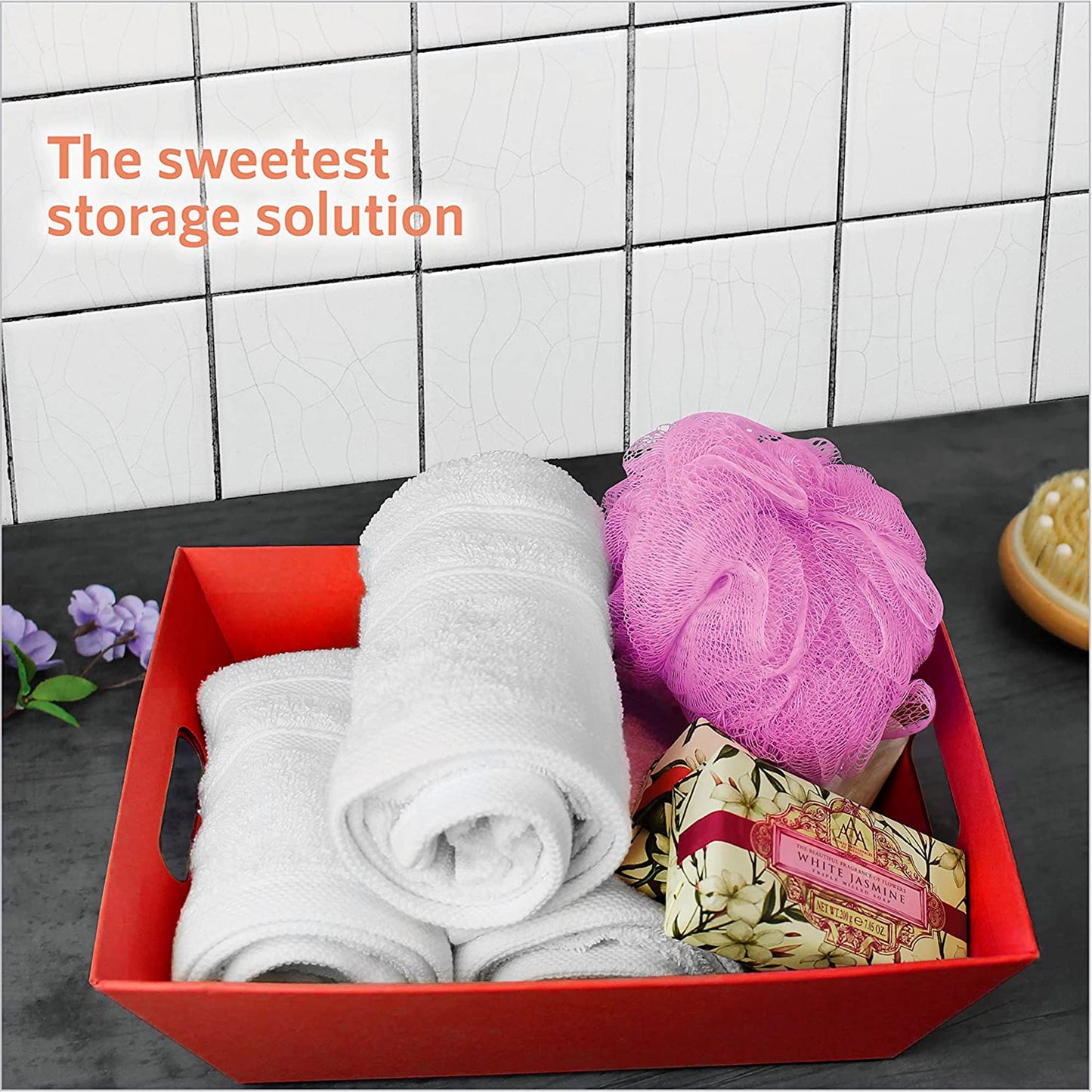 [5PK] Large Red Baskets For Gifts Empty To Fill| Bulk Red Gift Basket- 10x12” Basket| Christmas, Valentines, Thanksgiving, Easter|Shelf Basket, Snack, Organizing|Gift To Impress-Upper Midland Products