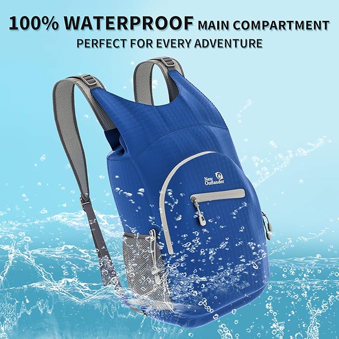 Outlander 100% Waterproof Hiking Backpack Lightweight Packable Travel Daypack