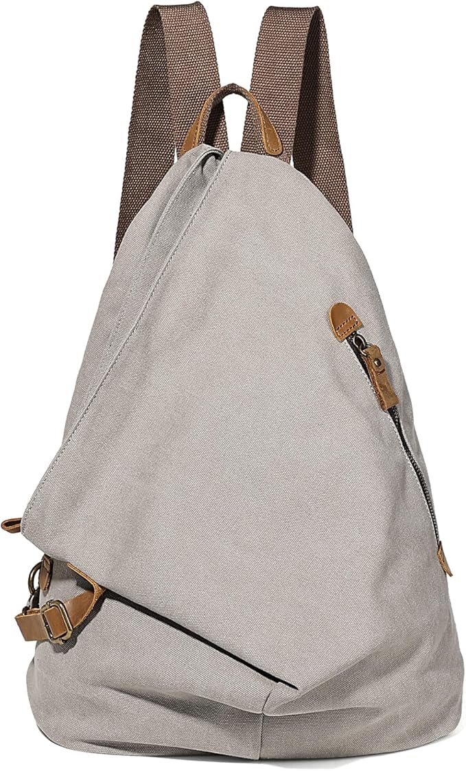KL928 Canvas Vintage Backpack – Large Casual Daypack Outdoor Travel Rucksack Hiking Backpacks for Men Women