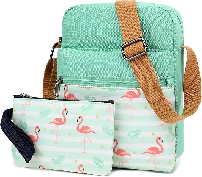 Leaper Girls Crossbody Purses for Kids 2 PCS Cross Body Bag Women Messenger Bag Girls Canvas Bag Cross Body Purse Set