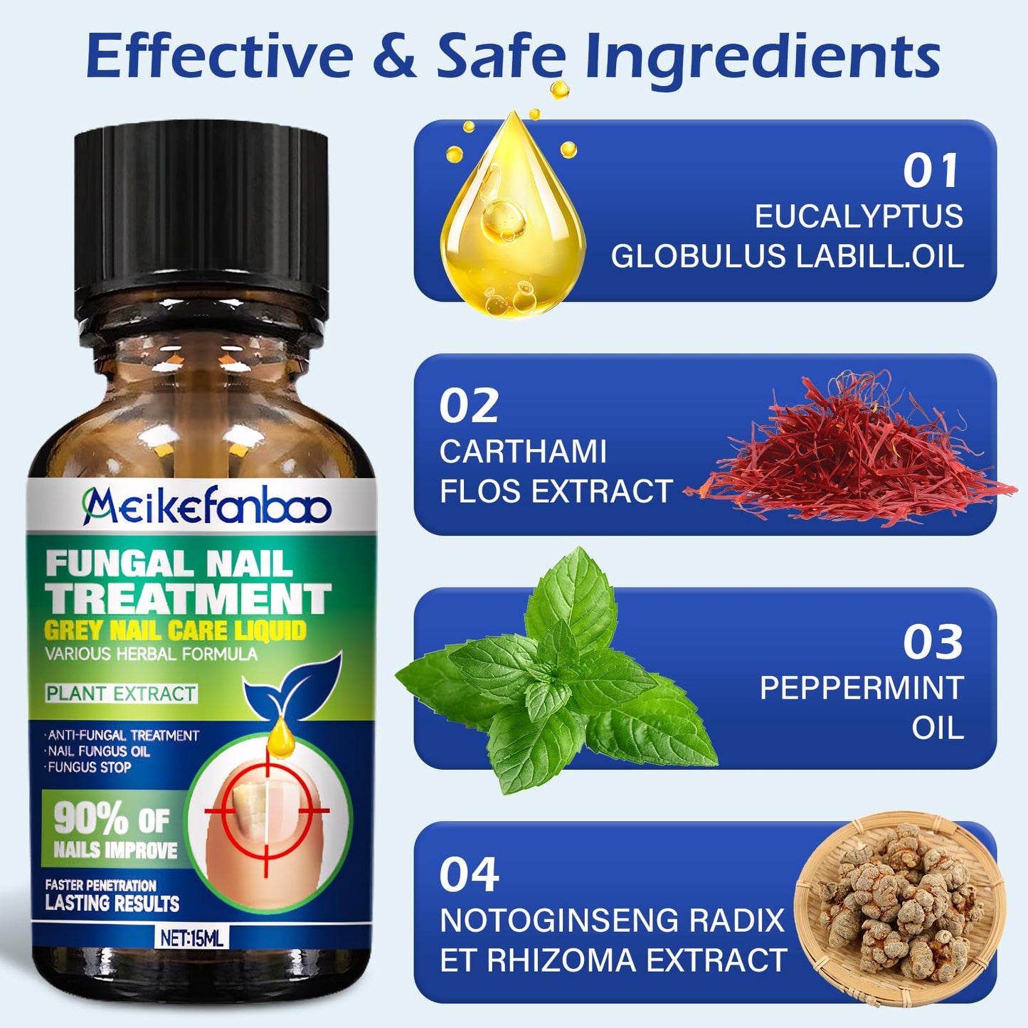 Multi-Purpose Nail Repair, Nail Solution with Tea Tree Oil for Discolored and Damaged Nails，Plant Drops for Nails Care，Discolored and Damaged Nails (1PC) ﻿