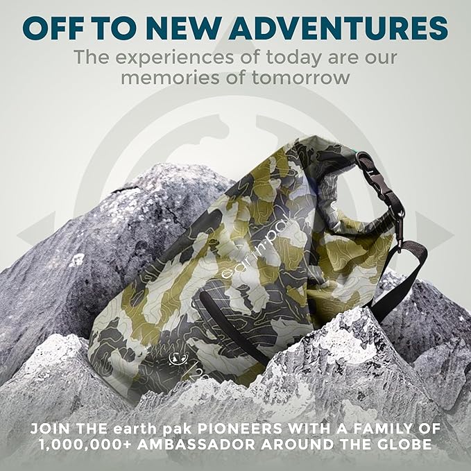 Earth Pak Waterproof Dry Bag with Zippered Pocket - Waterproof Dry Bag Backpack Keeps Gear Dry