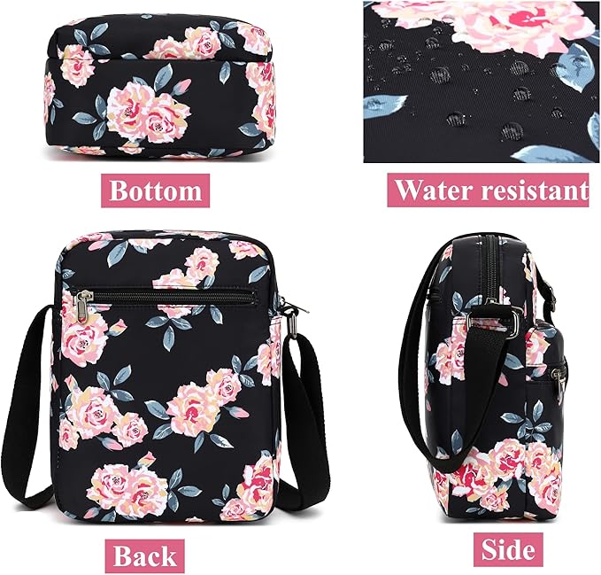 Leaper Girls Crossbody Purses for Kids 2 PCS Cross Body Bag Women Messenger Bag Girls Canvas Bag Cross Body Purse Set