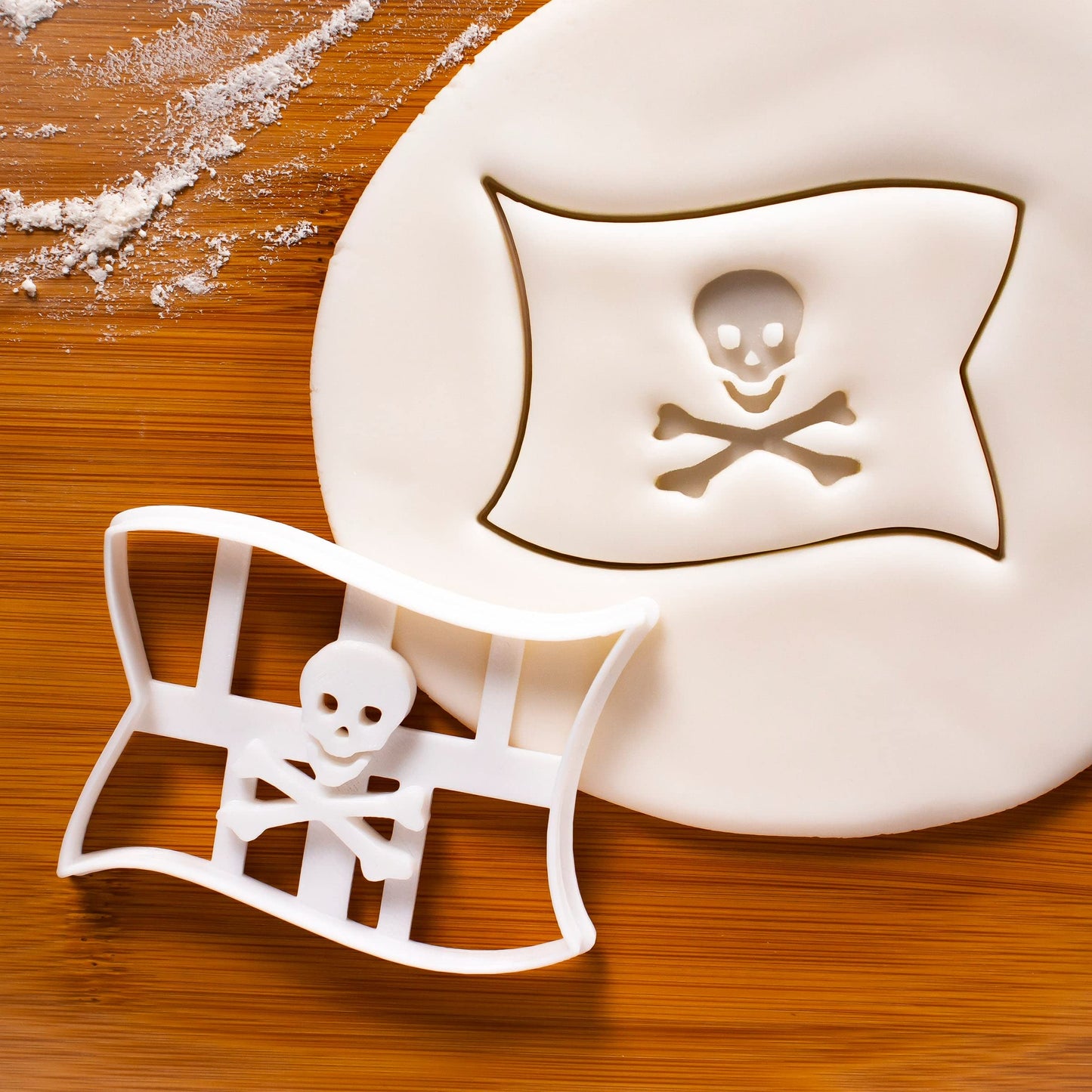 Bakerlogy Pirate Theme Cookie Cutters (Pirate Flag, Boy, Parrot) - Set of 3 Pieces