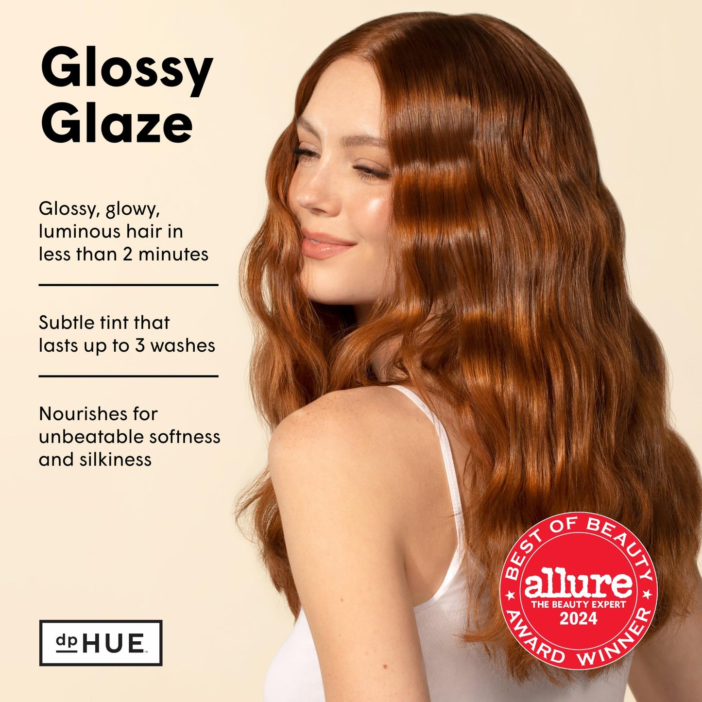 dpHUE Glossy Glaze, Copper - 4 fl oz - In-Shower Conditioning Glaze for Luminous Shine & Sheer Color - Paraben, SLS & SLES Sulfate Free - Leaping Bunny Certified