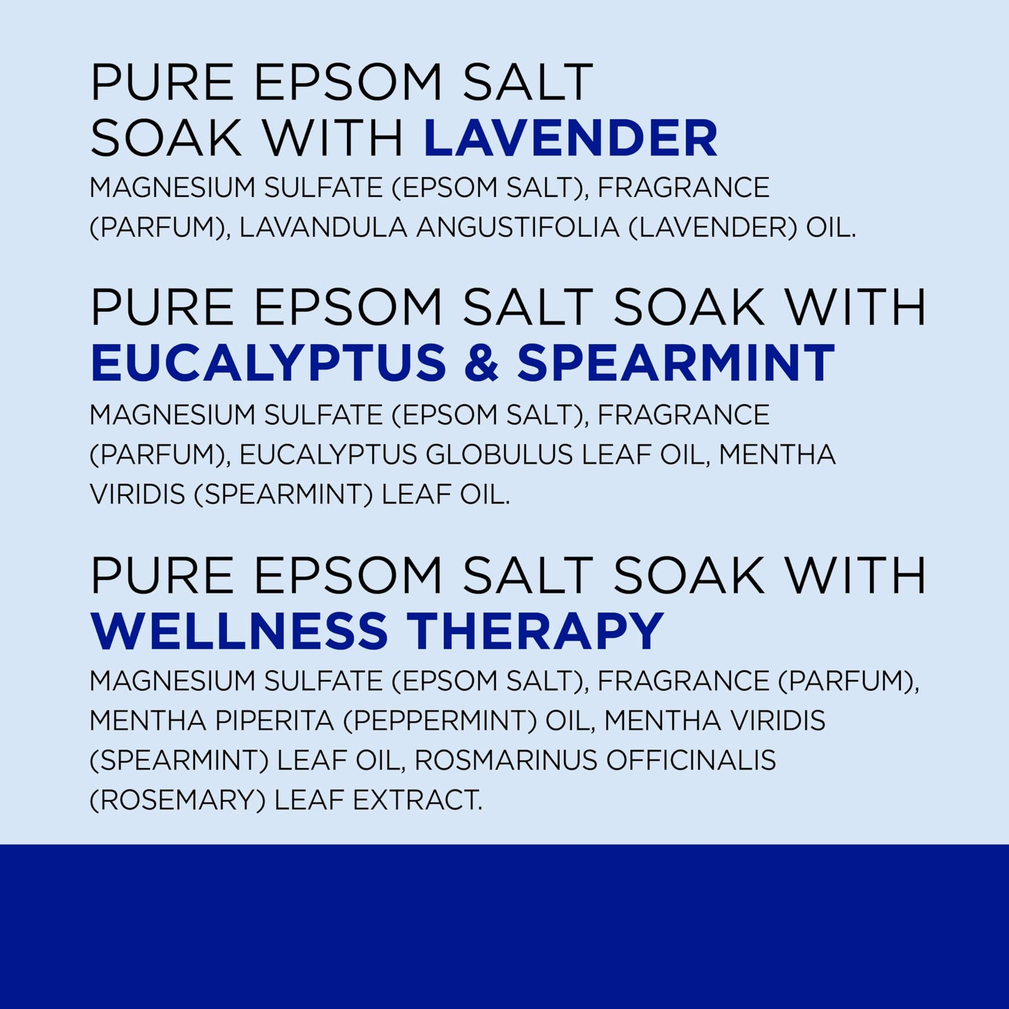 Dr Teal's Pure Epsom Salt, Lavender, Eucalyptus & Wellness Trio Bundle, 3 lbs (Pack of 3)