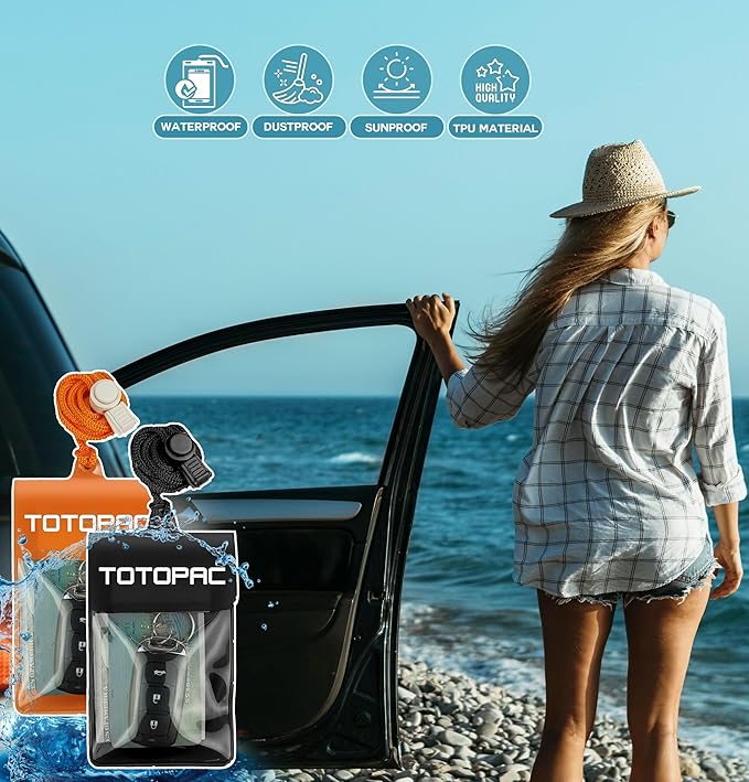 Waterproof Car Key FOB Pouch Submersible Dry Bag Holder for ID Credit Cards Cash Keys Case Swim Surf Floating Wallet