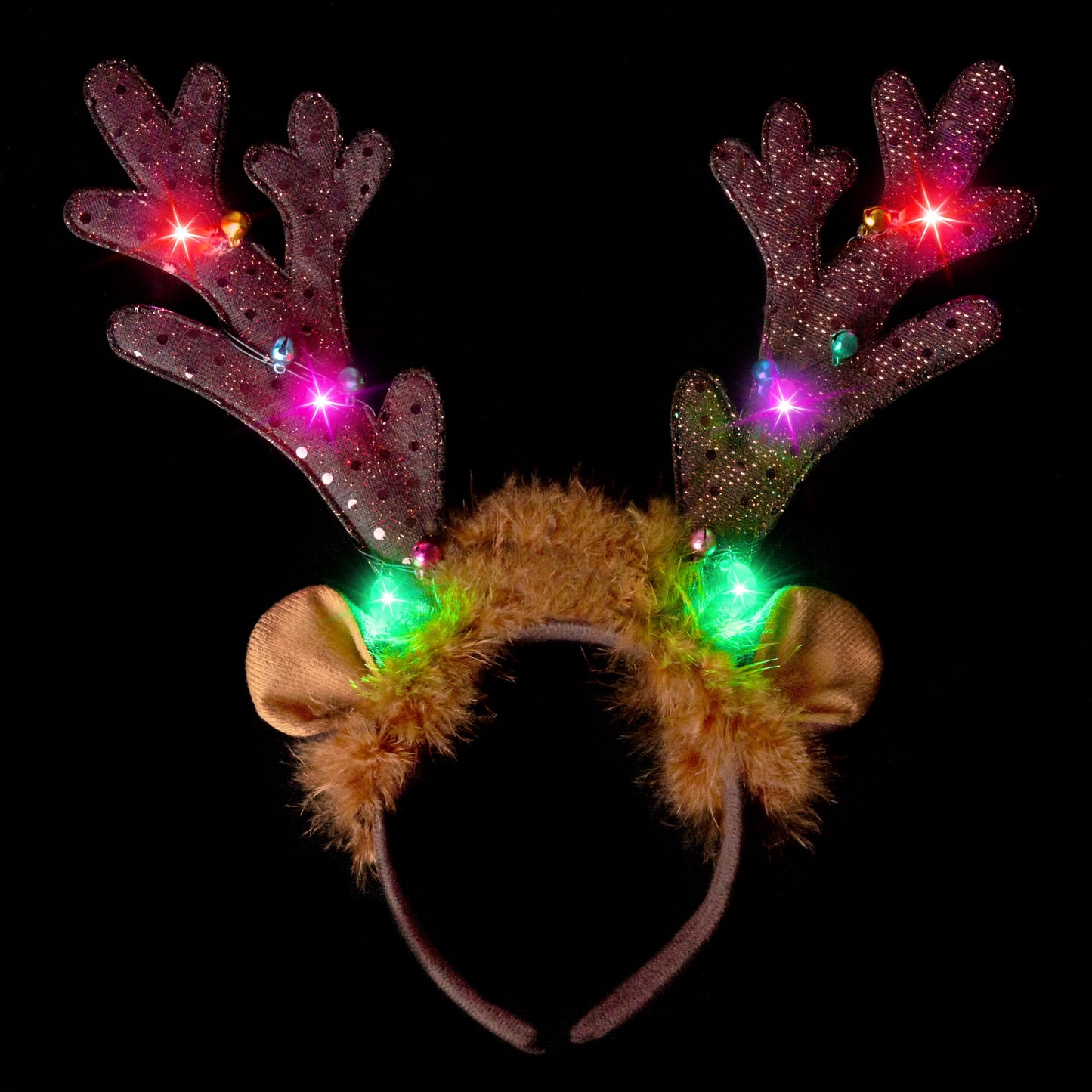 JOYIN Christmas Light Up Antler Headband, Long Antler Headband for Adult Kids Christmas Party Favor Supplies Xmas Accessories Holiday.