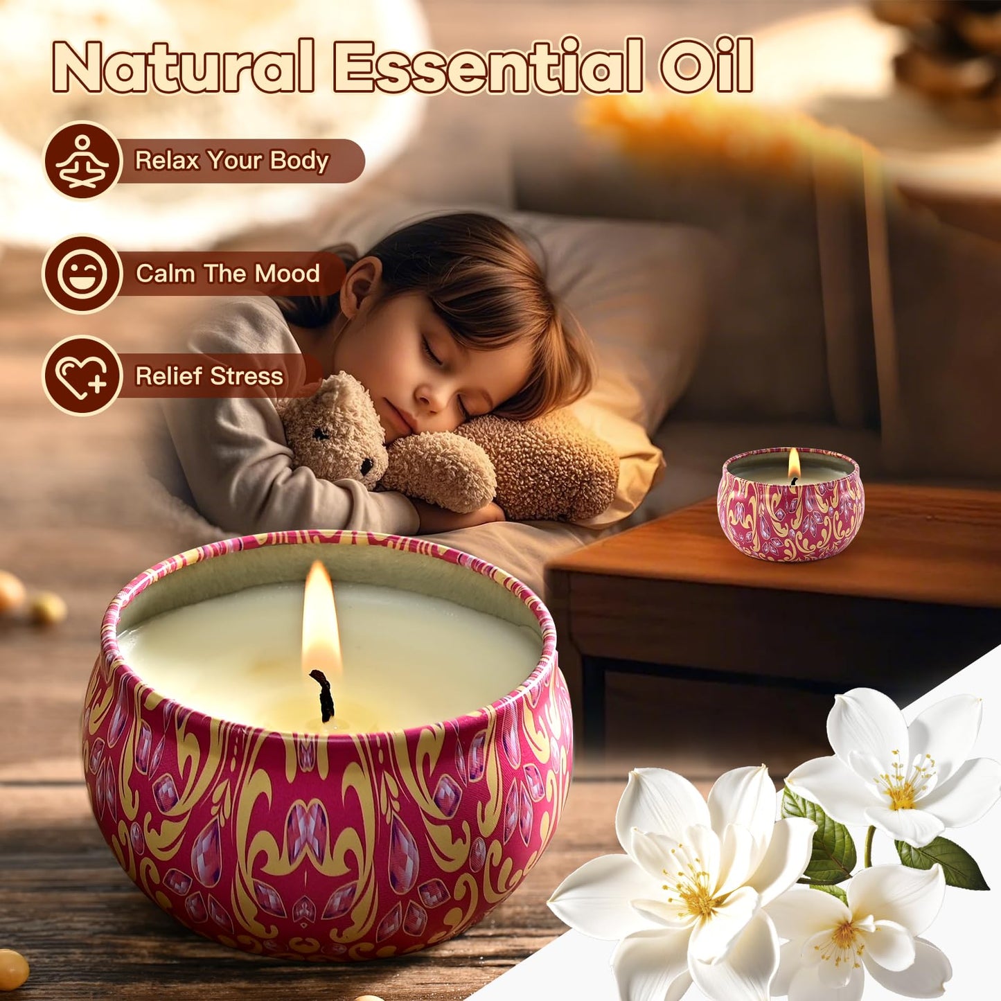 Obisesio Scented Candle Set, 12 Pack Candles Gift for Home Scented, Aromatherapy Candle Gift, 2.5 oz Long Lasting Soy Candles for Men, Women, Friends Birthday, Mother's Day, Valentine Bath SPA