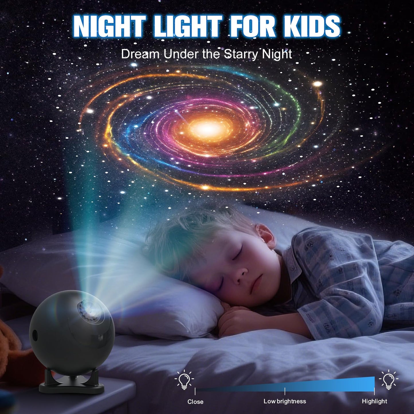 Planetarium Projector for Bedroom, 12 Image Discs, Galaxy Projector Star Night Light, Ceiling Mood Lighting, LED Space Galaxy Lamp, Kids Adults Room Decor