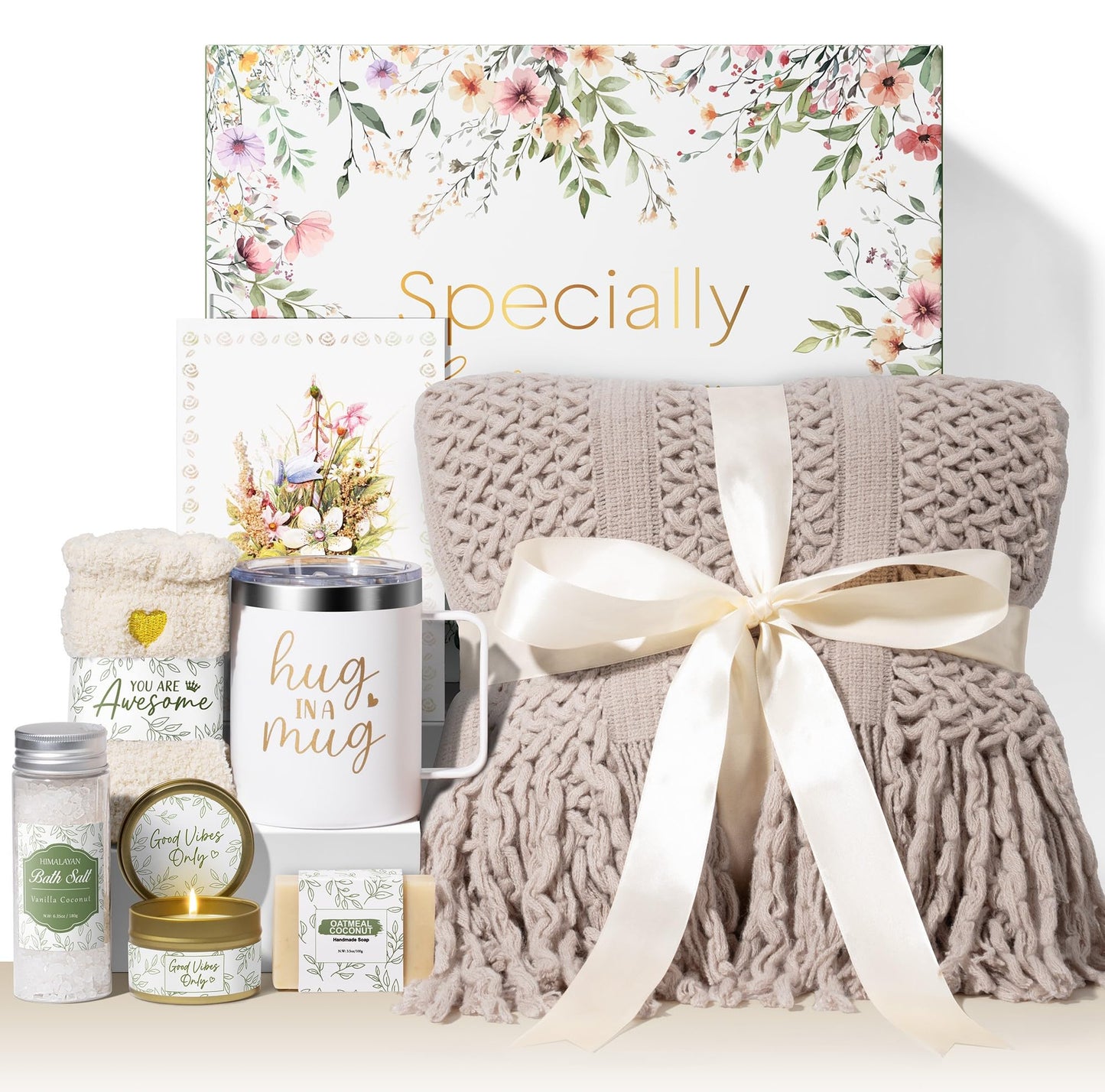 Self Care Gifts for Women Get Well Soon Gifts, Birthday Gifts for Women Care Package, Sympathy Gift Baskets Spa Gifts Thinking of You Inspirational Mothers Day Gifts for Mom Her Wife Friend Grandma