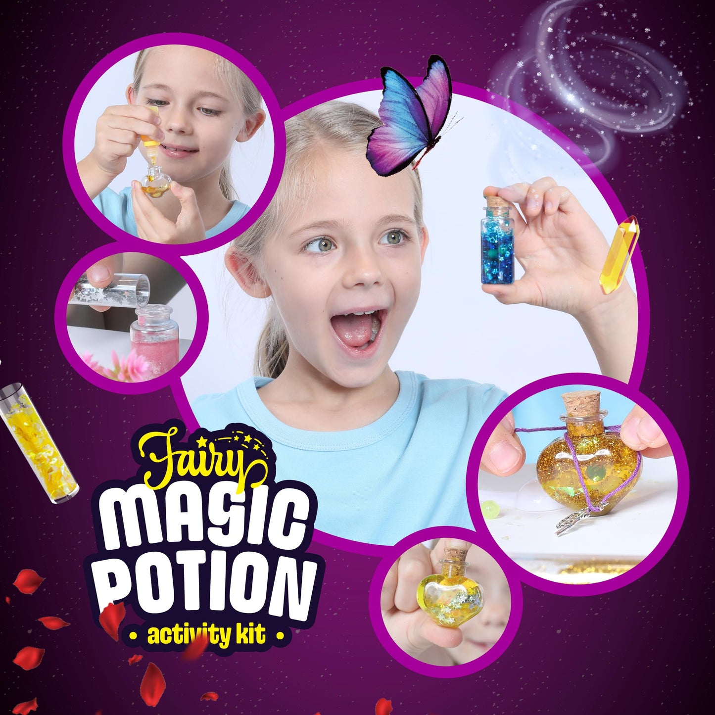 Dan&Darci Fairy Magic Potion Kit for Kids - Gifts for Girls - 6 7 8 9 10 Year Old Girl Gift - Christmas Ideas - Toys 8-10 7-8 - Arts and Crafts for Kid Ages 6-8 Years - Magical Workshop Craft Kits